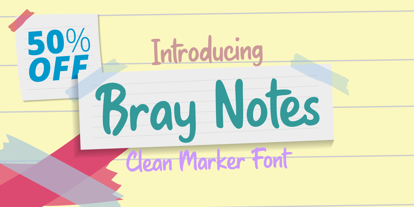 Przykład czcionki Bray Notes